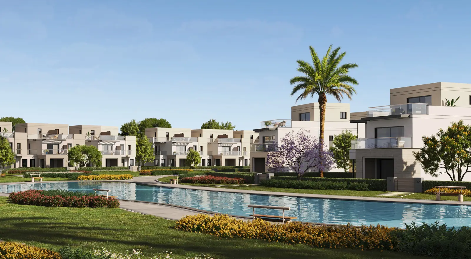 منظر عام لكمبوند Hyde Park New Cairo هايد بارك القاهرة الجديدة في التجمع الخامس